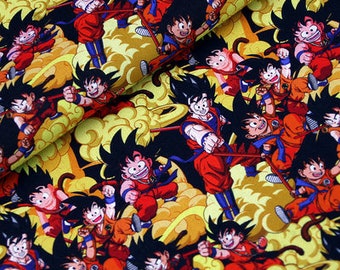 Sun Wukong Tissu Anime Japonais 100% Tissu Coton Par The Half Yard