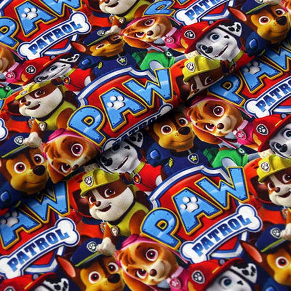 PAW Patrol Fabric Good Pups Fabric Puppy Dog Fabric 100% Cotton Fabric By The Half Yard