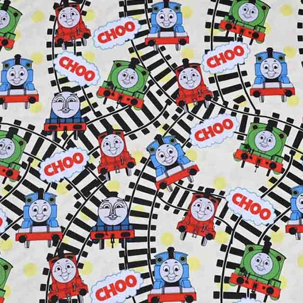 Thomas Train and Friends Fabric Cartoon Character Fabric 100% Cotton Fabric By The Half Yard