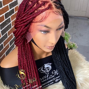 Braided Wigsknotless Braidlace Frontal Wigbraided Wigs for - Etsy