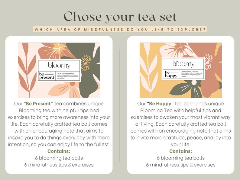 Blooming Tea Geschenkset: Handgemachte Blütenteekugeln Einzigartige Geschenkidee für Self Care Paket, Achtsamkeitspraxis und Gesunde Gewohnheiten Bild 5