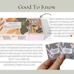 Self-Care Tee Geschenkset: Handgemachte Blütenteekugeln und gesunde Angewohnheiten Einzigartiges Pflegepaket für Achtsamkeitsübungen und Wohlbefinden Bild 7