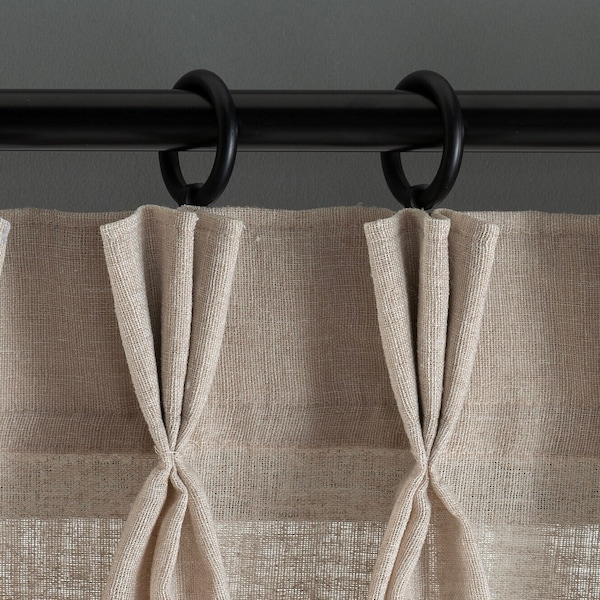 Cortina de lino personalizada plisada francesa triple, 20 opciones de color, envío exprés gratuito. Cortinas Plisadas