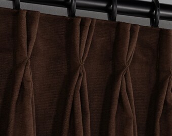 Triple Pinch Pleat Custom Linen 46 Colors Luxury Curtains. Adjustable With All Custom Measurements, High Quality Linen Drapes.