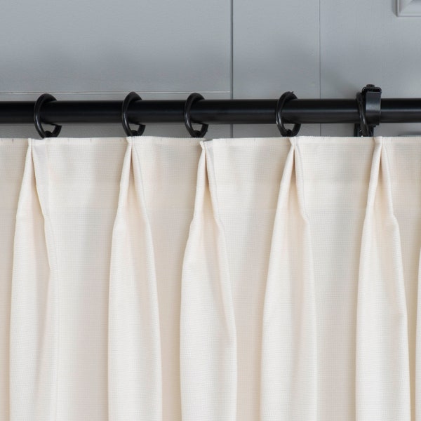 Euro Pleat Custom Linen Curtain Panels, 31 Colors Available, Made to Order Livingroom Linen Drapes.