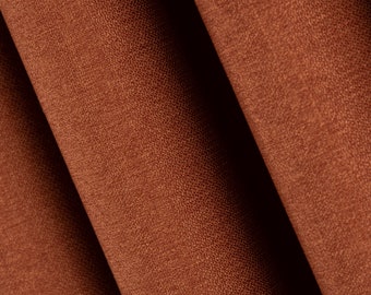 100% Blackout Custom Linen Curtains For Living Room, Linen 46 Color Options, Orange Bedroom Curtains