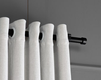 Wit linnen gordijn, tule gordijnen voor woonkamer. 31 kleurenoptie voor ringgordijnen