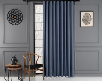 Wave S Fold Linen Curtain, 46 Color Options.