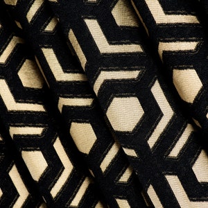 Blackout Jacquard Curtains, Geometric Luxury Drapes
