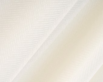 Aangepaste witte linnen visgraat Triple French Pinch geplooide gordijnen, 19 kleuropties