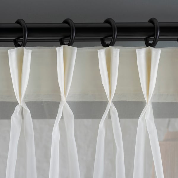 Durchsichtiger Voile-Vorhang, 5 Farboptionen, einstellbarer durchsichtiger Voile-Vorhang, benutzerdefinierter durchsichtiger Vorhang, kundenspezifische Stangentaschen-Panels.