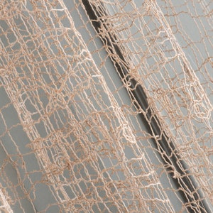 Boho Fishnet Sheer Curtains, 3 Colors, Handmade Artistic Net Drapes For Bohemian, Vintage & Minimalist Home Decor. For Curtain Rods, Tracks.