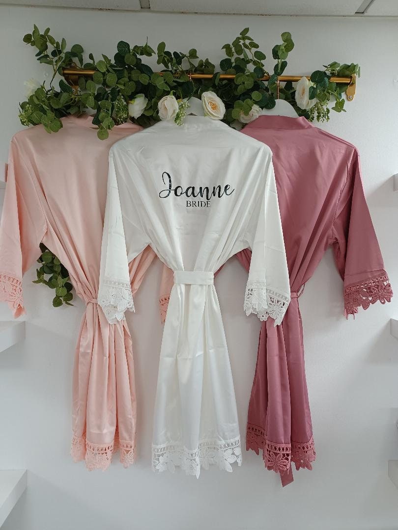 Personalised Bridal Robes Wedding Robes Bridesmaid Proposal Etsy UK