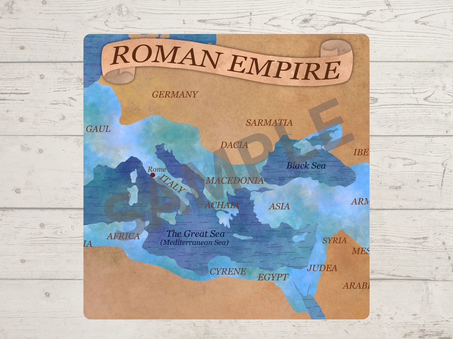 Roman Empire Map, New Testament Map, Spread of Christianity, Maps for Print or Screens, Digital ...