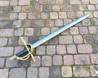 Spada LARP Golden Renaissance realizzata a mano – Spada in schiuma personalizzabile