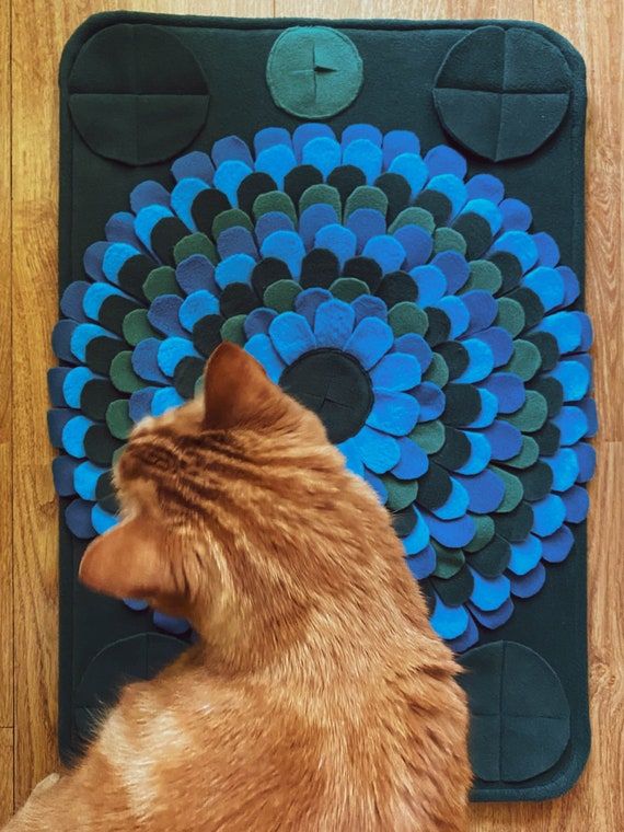 CIRCLE Forage Snuffle Mat for Dogs Cats Small Pets Handmade Enrichment Toy Nose Work Sniffing Mat Etsy