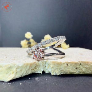 Round Lab Grown Diamond Ring for women and Personalised metals For Ring, Antique cut  diamond ring, Diamond Ring,  Promise Ring  For Her