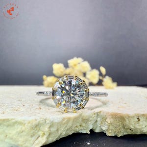 Best Seller 1.00 Carat Round Cut D -VVS2 Lab Grown Diamond Engagement Ring Solitaire Style Minimalist Ring 14k White Gold Thin Band