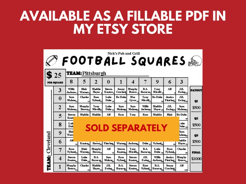 Printable Football Squares PDF - Il 794xN.6333832390 1u9a