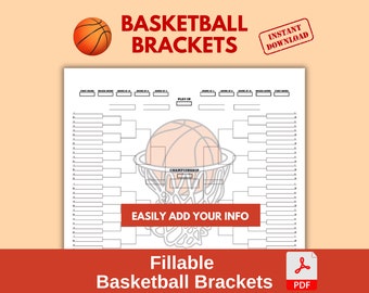 Drabinka koszykówki March Madness: wypełnialny rejestr turniejów NCAA (PDF)