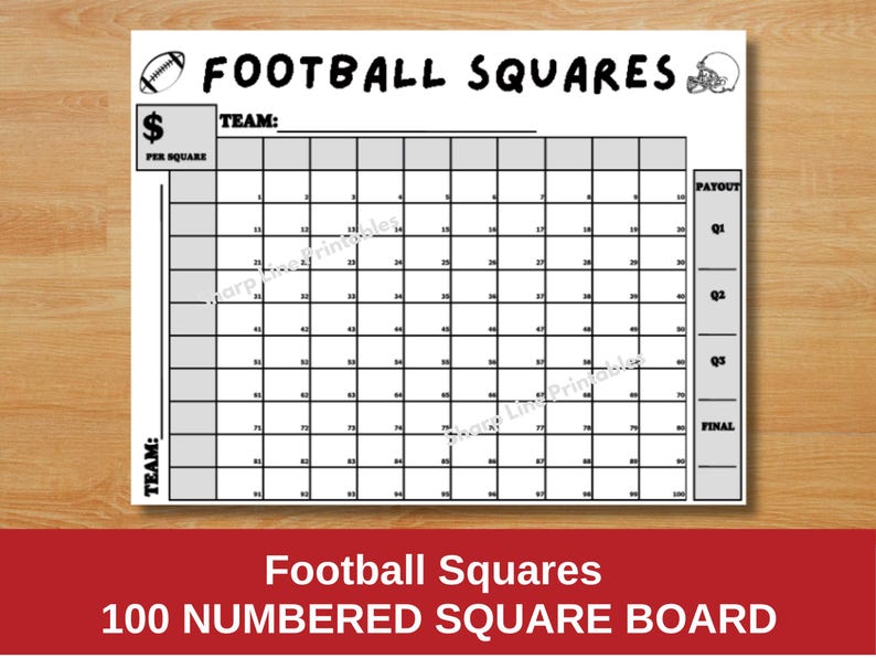 Printable Football Squares PDF - Il 794xN.6333832206 921l