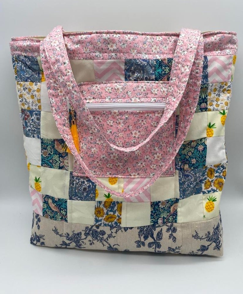 Patchwork Quilted Tote Bag Etsy
