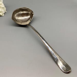 Vintage Large Silver Plated Ladle c.1970s Soup / Stew / Punch Ladle Elegant Tableware