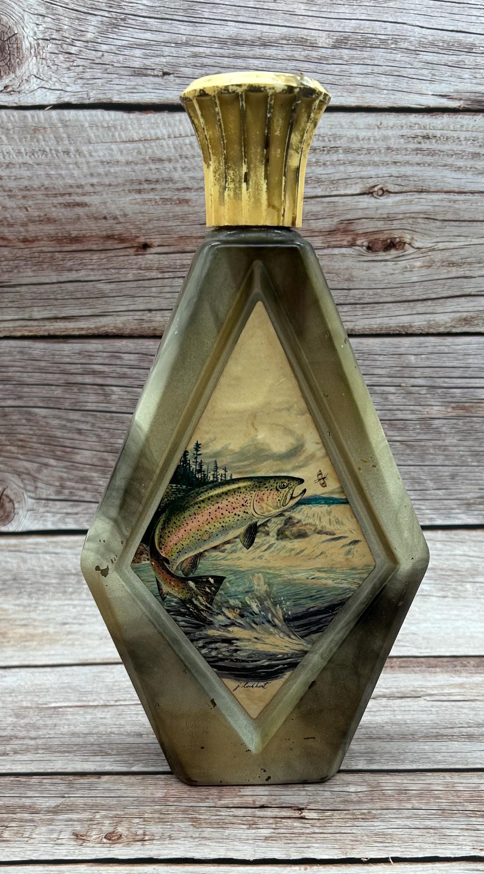Vintage 197os Beam's Choice James Lockhart Rainbow Trout Whiskey