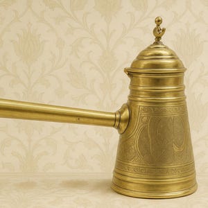 Vintage Brass Turkish Coffee Pot – Iskandar Matar & Sons, Nazareth