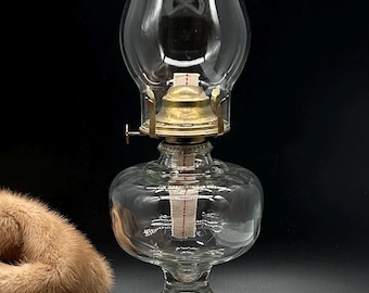 Clear Glass Oil Lamp - Vintage Lantern - Functional Decor - Hong Kong