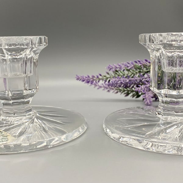 Bohemian Cut Glass Candle Holder Etsy