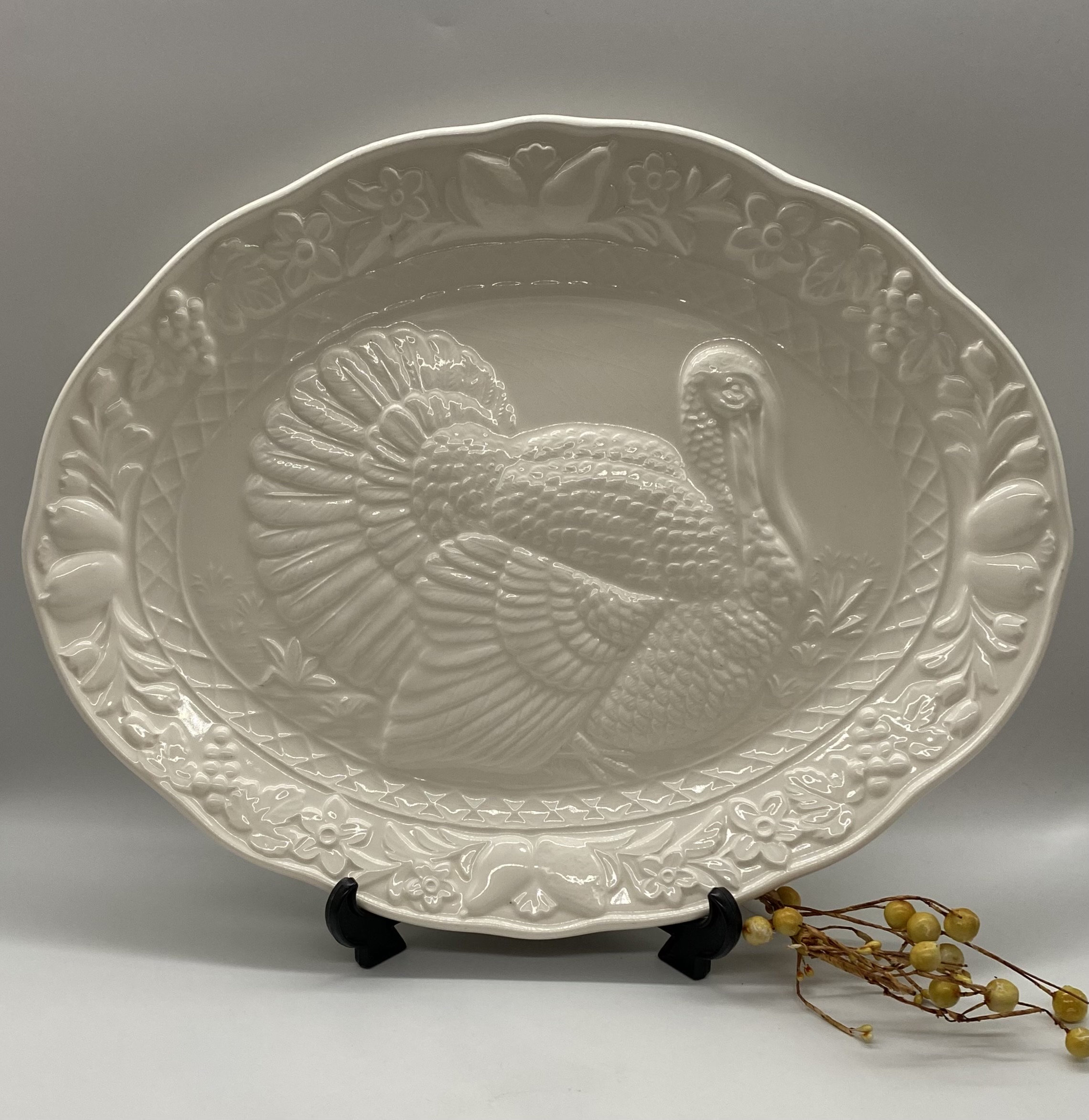 Vintage Large Oval White Turkey Platter Made in Japan. Etsy