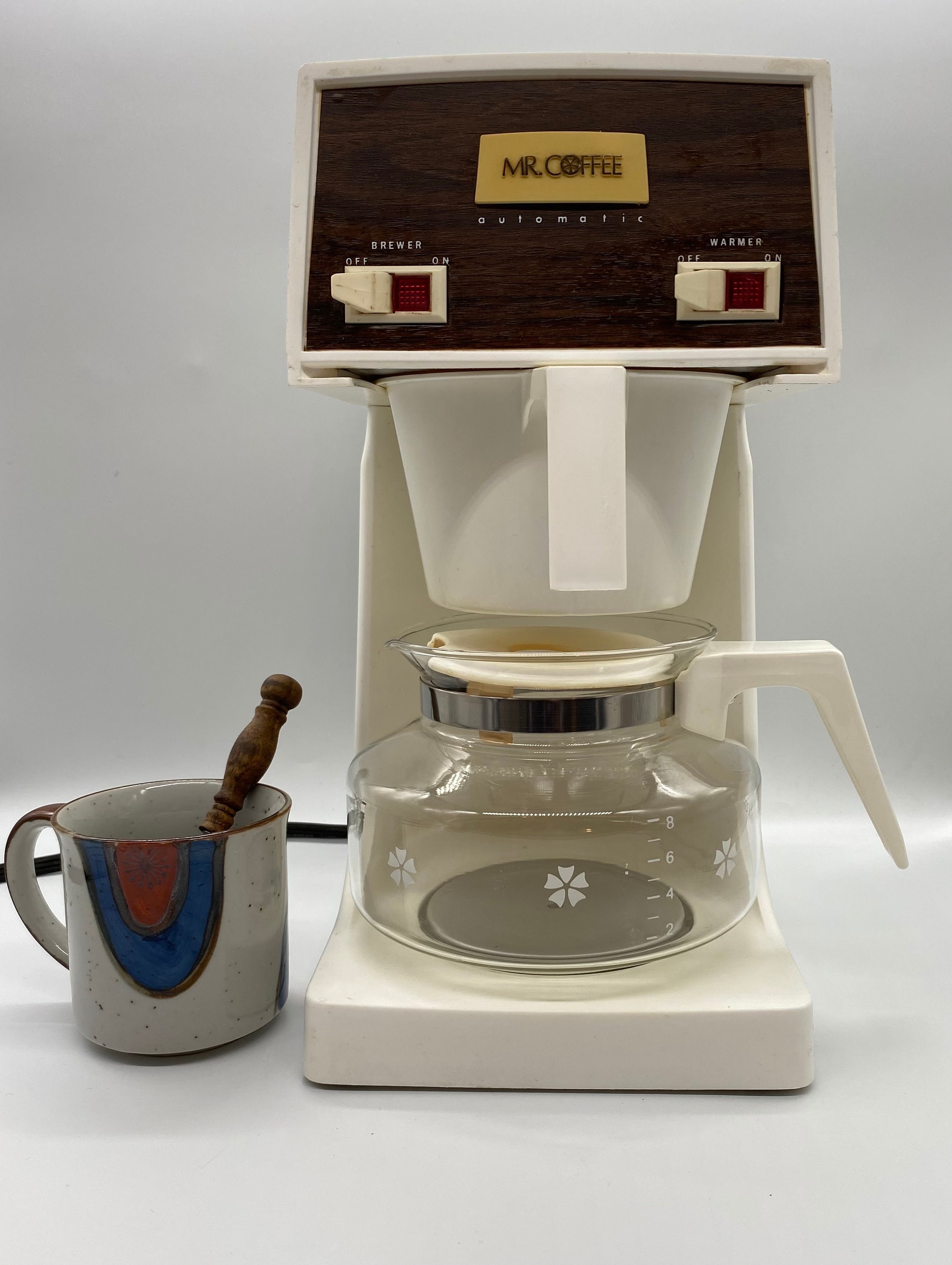 Vtg 70s Mr Coffee Non-electric Manual Drip Coffee Maker Brown/Tan RARE EUC
