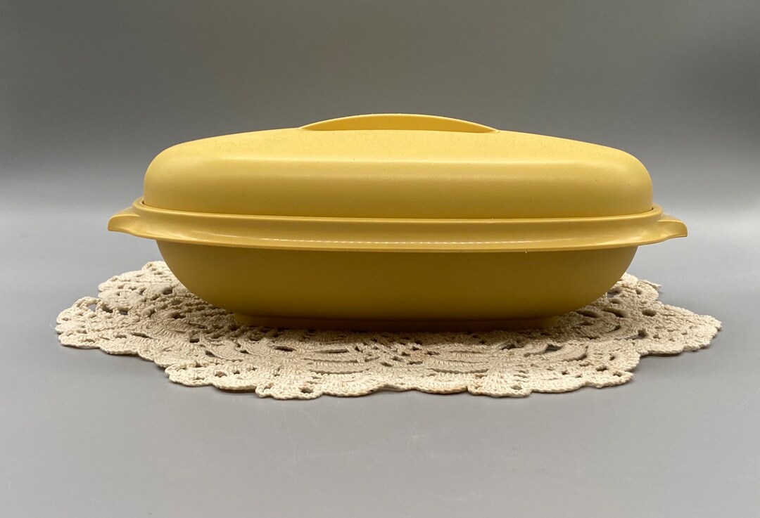Vintage Tupperware Vegetable Steamer Harvest Gold Etsy