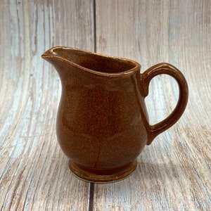 MCM Sadler Light Brown Glaze Pottery Pitcher Creamer  - England