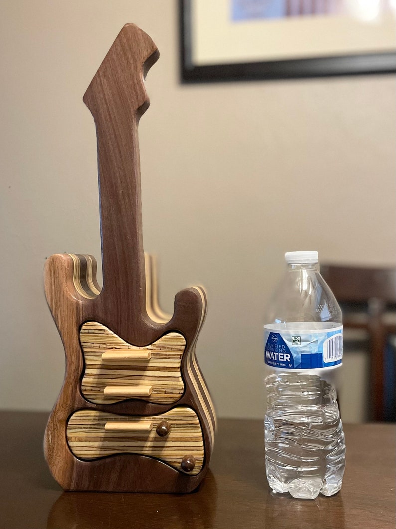 Bandsaw Box, Guitar Bandsaw Box, Keepsake Box, Home Decor, Guitar Art