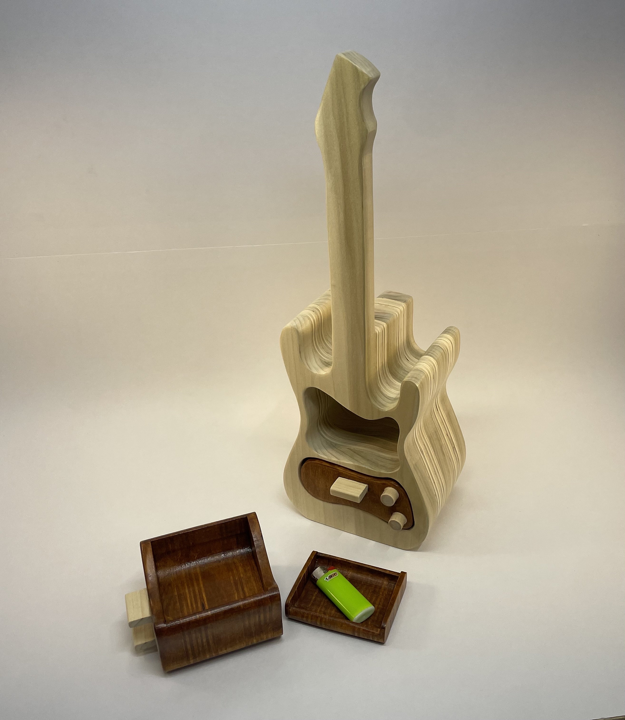 Guitar Bandsaw Box, Bandsaw Box, Jewelry Box, Stash Box, Keepsake Box