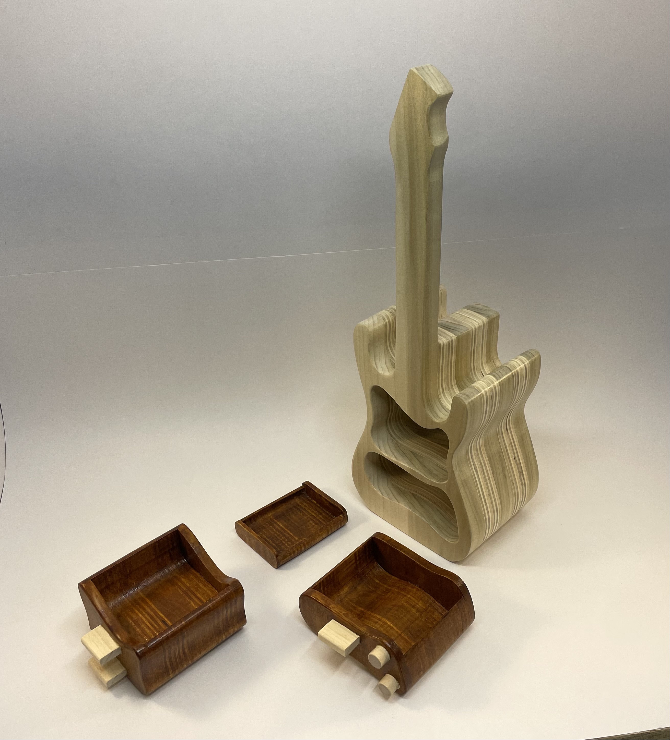 Guitar Bandsaw Box, Bandsaw Box, Jewelry Box, Stash Box, Keepsake Box