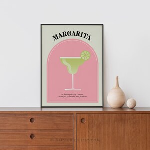 Printable Classic Signature Margarita Cocktail Recipe Poster - Etsy