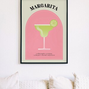 Printable Classic Signature Margarita Cocktail Recipe Poster - Etsy