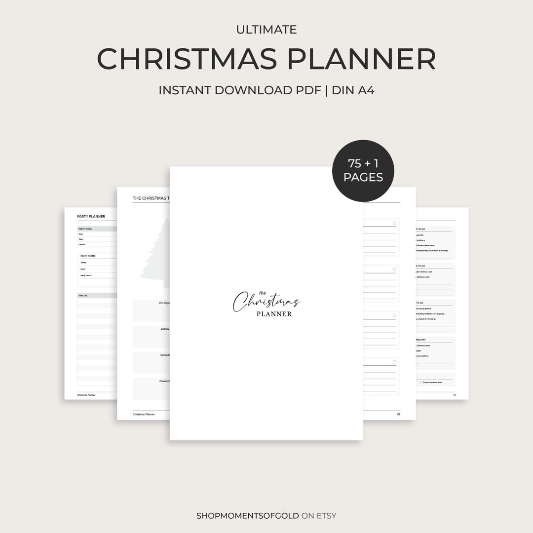 Ultimate Christmas Planner Digital Printable, Holiday Templates, Gift ...