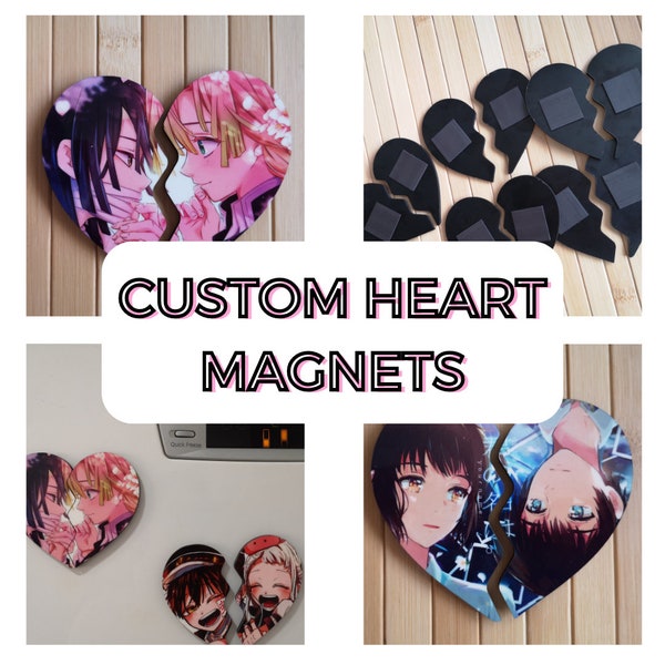 Custom Heart Magnets / Imanes Personalizados Corazon / Anime / Cartoon / Pop Art / Regalo / Gift / Arte / Art