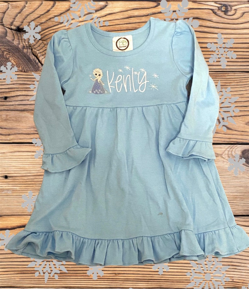 Ice Queen Embroidered Dress Custom Etsy