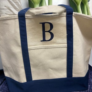 Edelbliss Medium Canvas Tote Bag - Navy