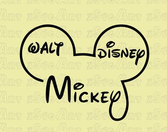 Mickey Mouse Ears SVG File: Cricut Silhouette Vector (Digital Download)