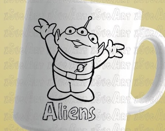 SVG de extraterrestres de Toy Story, Woody, Buzz, Slinky Dog (descarga digital)
