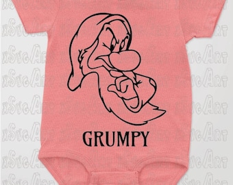 Grumpy Dwarf SVG, Snow White and Seven Dwarfs Vector (Digital Download)