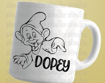 Schneewittchen & die sieben Zwerge SVG, Dopey Clipart (digitaler Download)