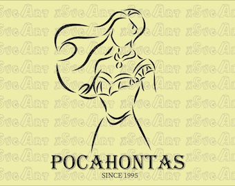 Pocahontas SVG, PNG, Vektordateien (Digitaler Download)