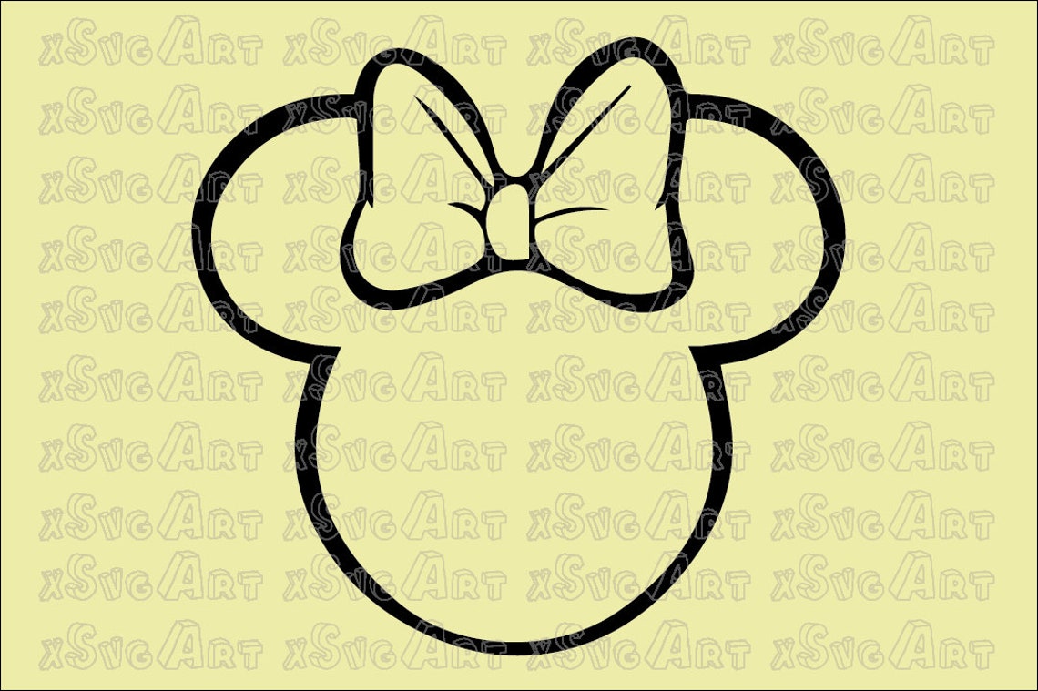 Minnie Mouse Svg, Minnie Mouse Head Svg, Minnie Head Svg, Minnie Mouse